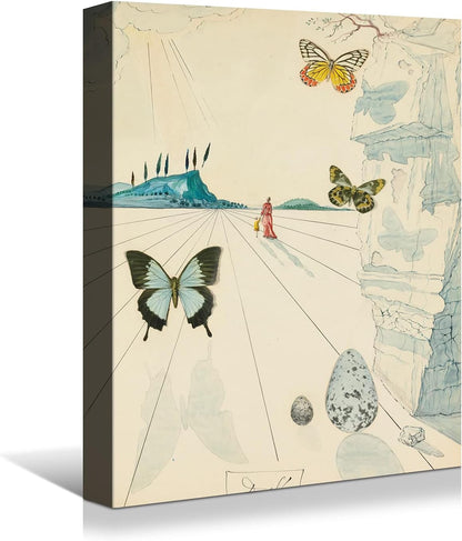 Gallery-Wrapped Dalí: Brusheslife Canvas Art for Room Decoration