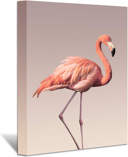 Brusheslife Flamingo Canvas Prints Wall Art - Framed Picture Painting for Home Decoration for Mom and Kids