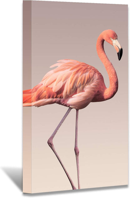 Brusheslife Flamingo Canvas Prints Wall Art - Framed Picture Painting for Home Decoration for Mom and Kids