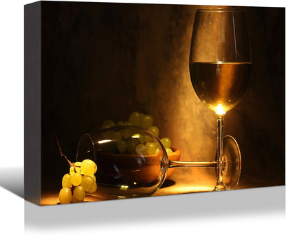 Home Art Deco: Brusheslife's Wine Glass Canvas for Dining and Bar