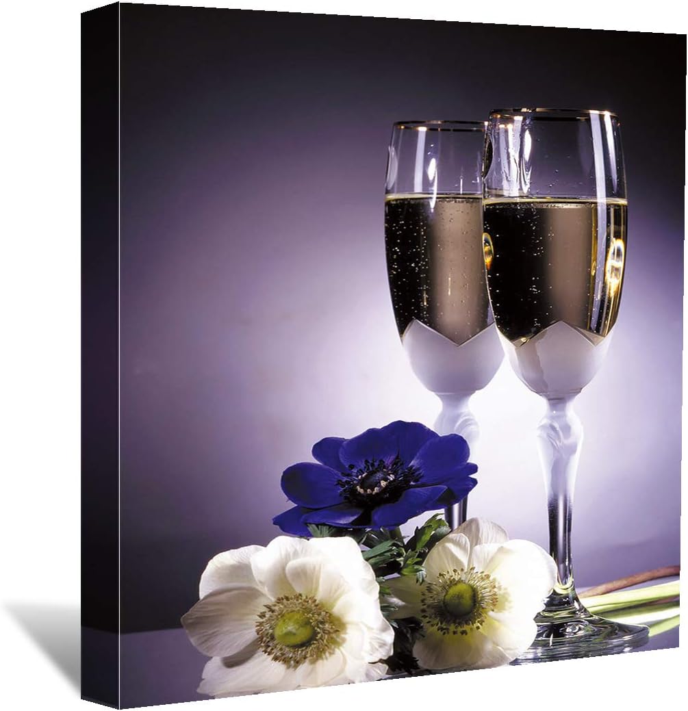 Dining Room Delight: Brusheslife Canvas Prints of Wine Cups and Floral Arrangements