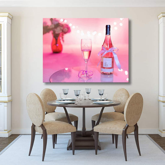 Home Art Deco: Brusheslife's Wine Glass Canvas for Dining and Bar