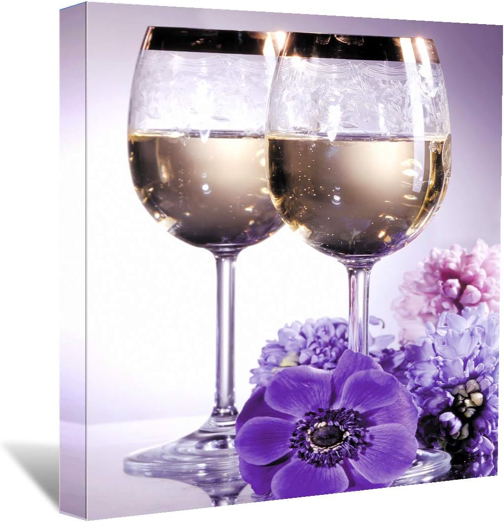 Dining Room Delight: Brusheslife Canvas Prints of Wine Cups and Floral Arrangements