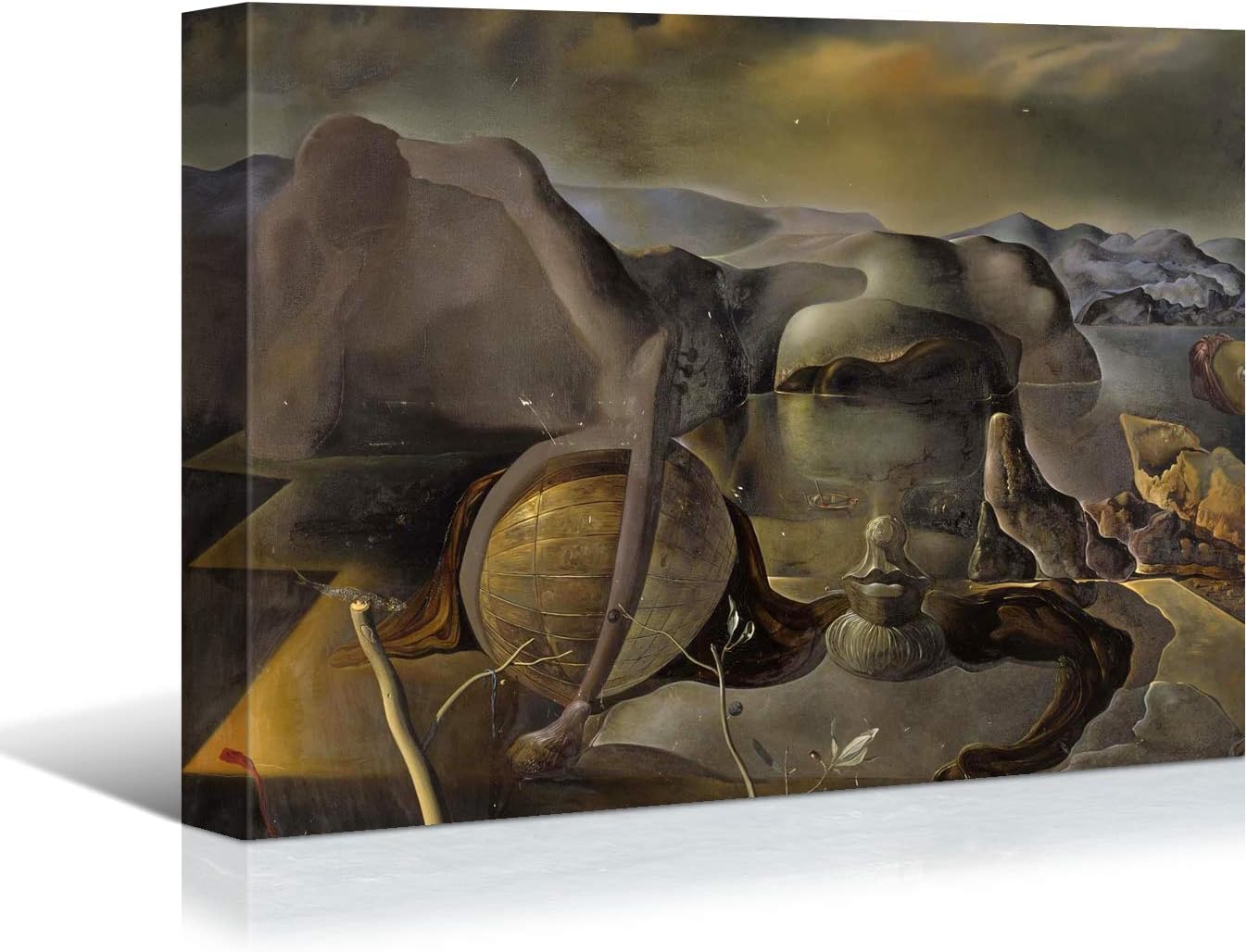 Gallery-Wrapped Dalí: Brusheslife Canvas Art for Room Decoration