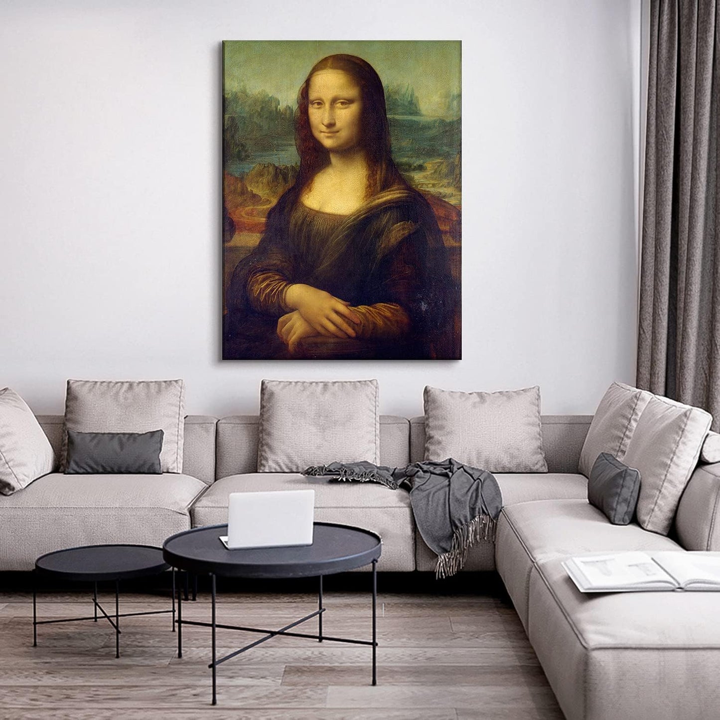 Classic Elegance: Gallery-Wrapped Mona Lisa Canvas from Brusheslife