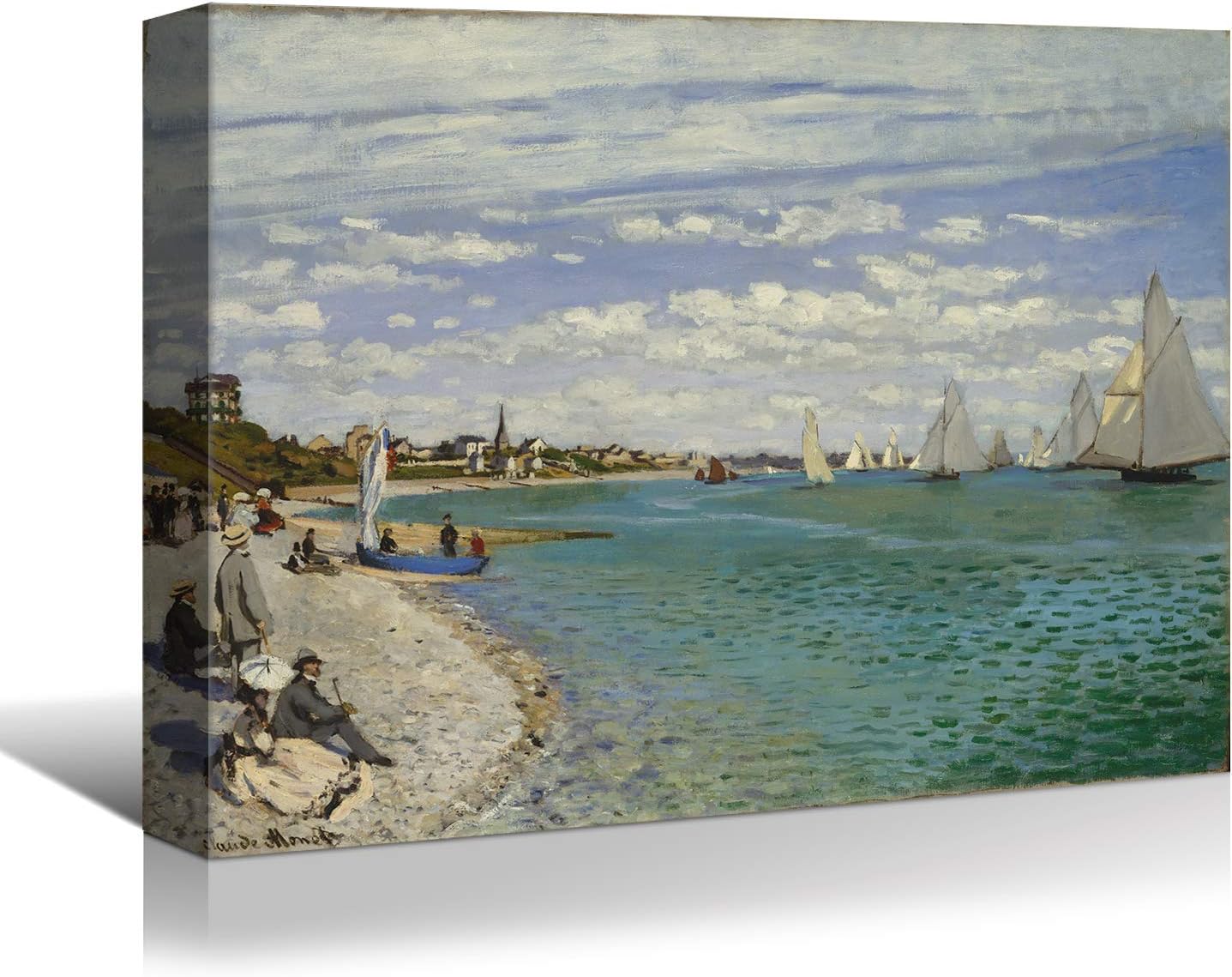 Brusheslife Canvas Art: Monet's The Promenade at Argenteuil Reproduction