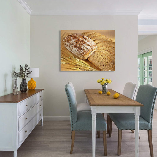 Brusheslife Canvas Wall Art: Tempting Bread Picture Prints for Food Lovers