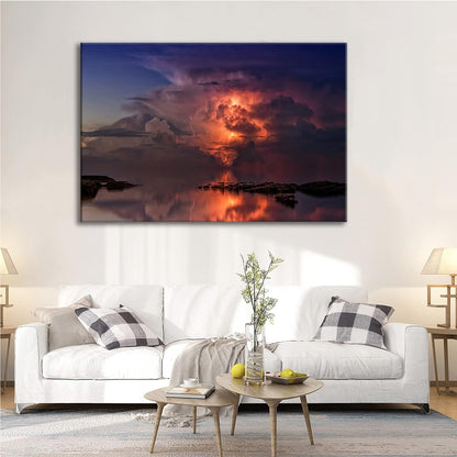 Brusheslife Seascape Art: Canvas Prints of a Beach Sunrise for Modern Home Decor