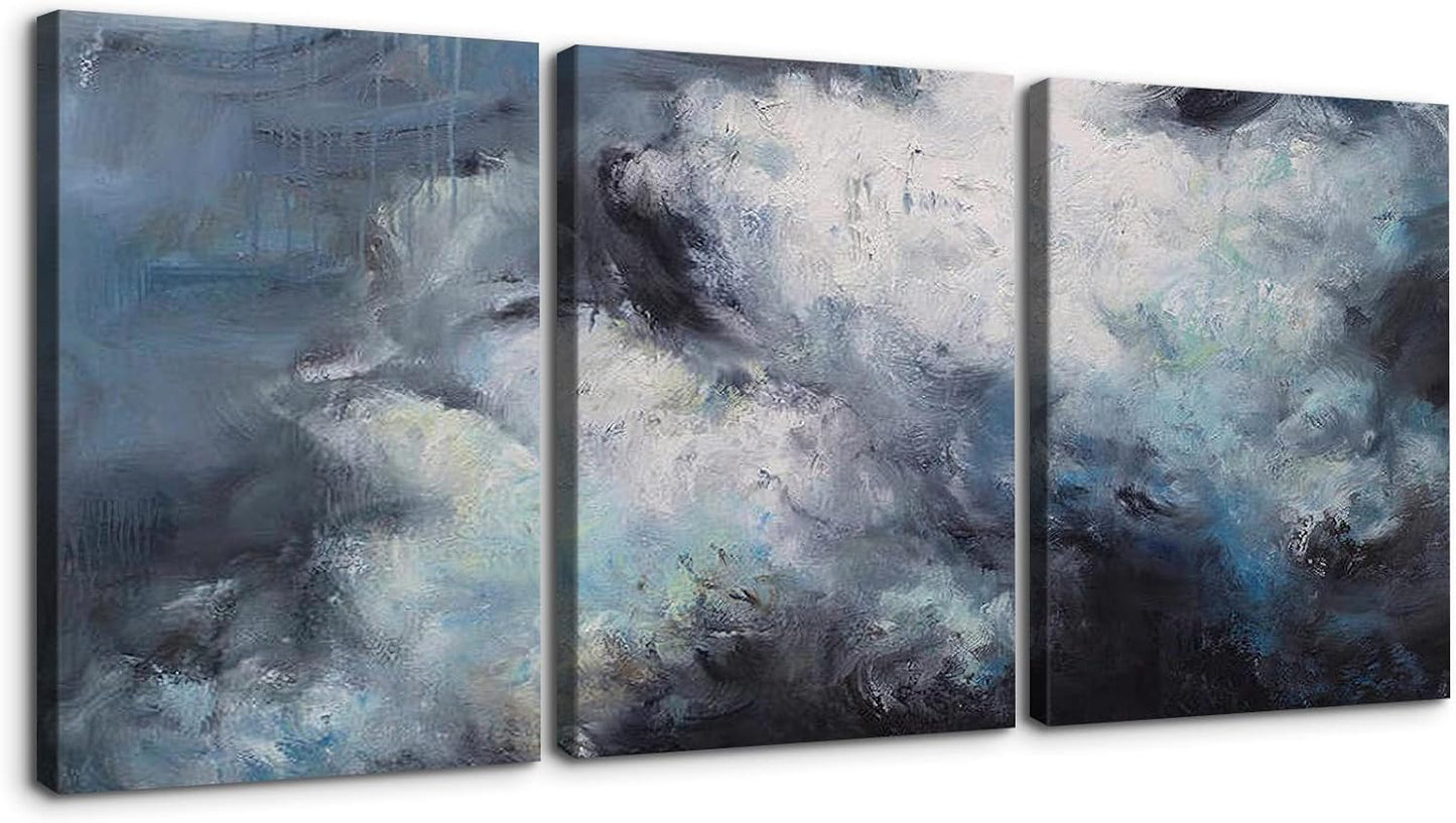 Home Wall Art: Brusheslife's Set of 3 Abstract Canvas Prints