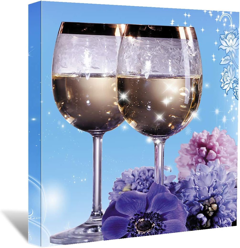 Dining Room Delight: Brusheslife Canvas Prints of Wine Cups and Floral Arrangements