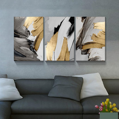 Home Wall Art: Brusheslife's Set of 3 Abstract Canvas Prints