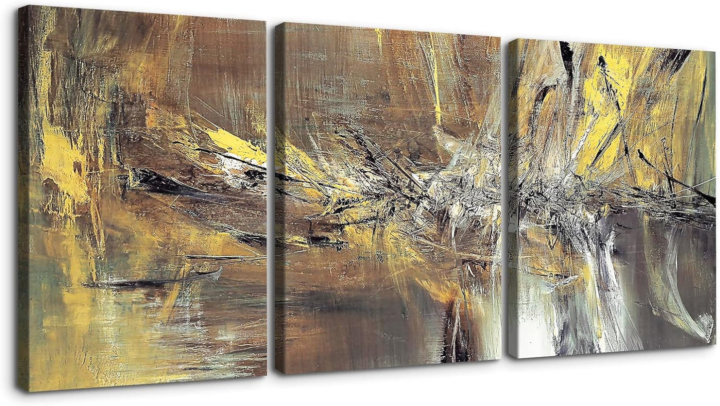 Living Room Abstracts: Brusheslife's Canvas Wall Decor for Modern Living