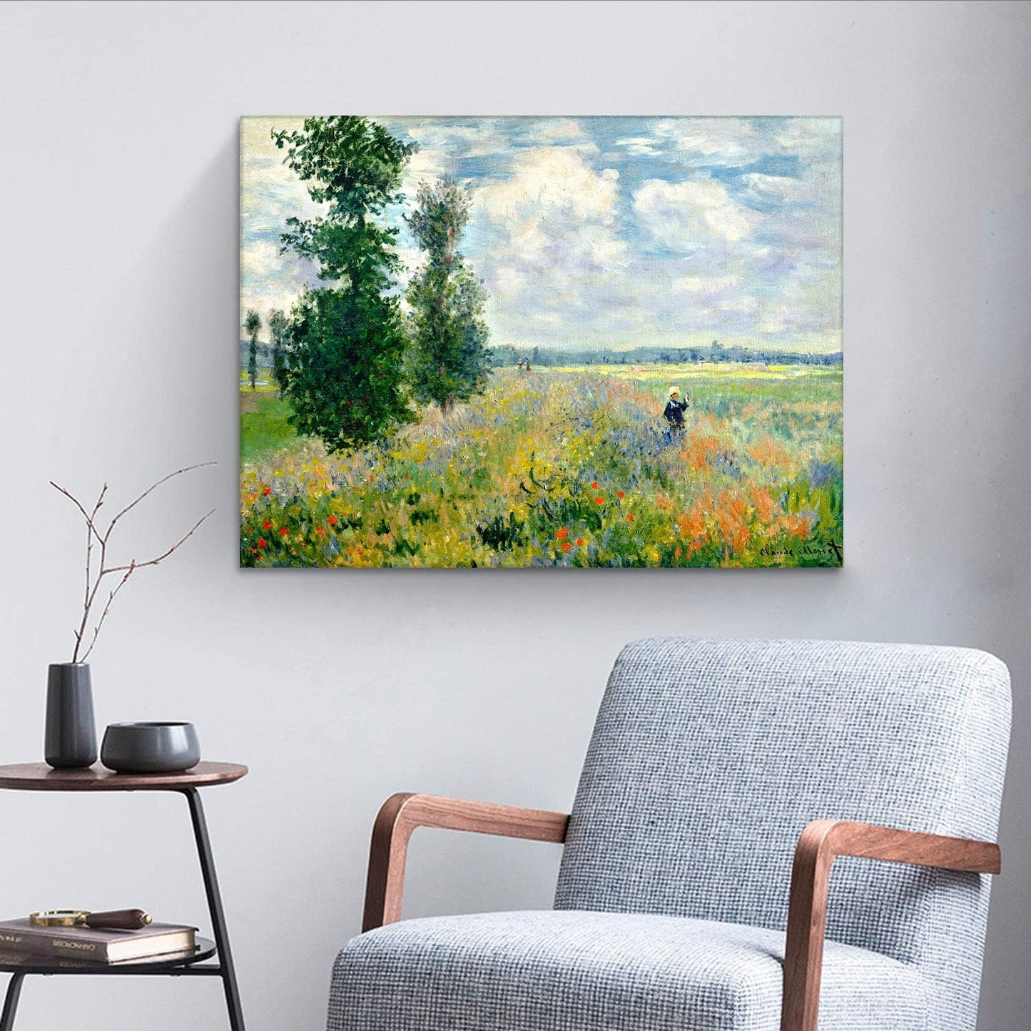 Brusheslife Canvas Art: Monet's Poppy Field of Argenteuil Reproduction