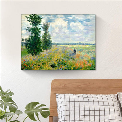 Brusheslife Canvas Art: Monet's Poppy Field of Argenteuil Reproduction