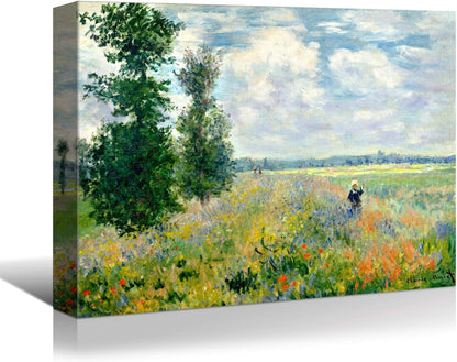 Brusheslife Canvas Art: Monet's Poppy Field of Argenteuil Reproduction