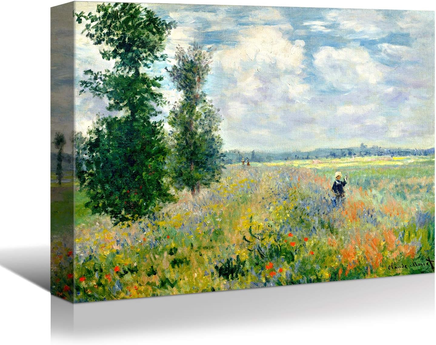 Brusheslife Canvas Art: Monet's The Promenade at Argenteuil Reproduction