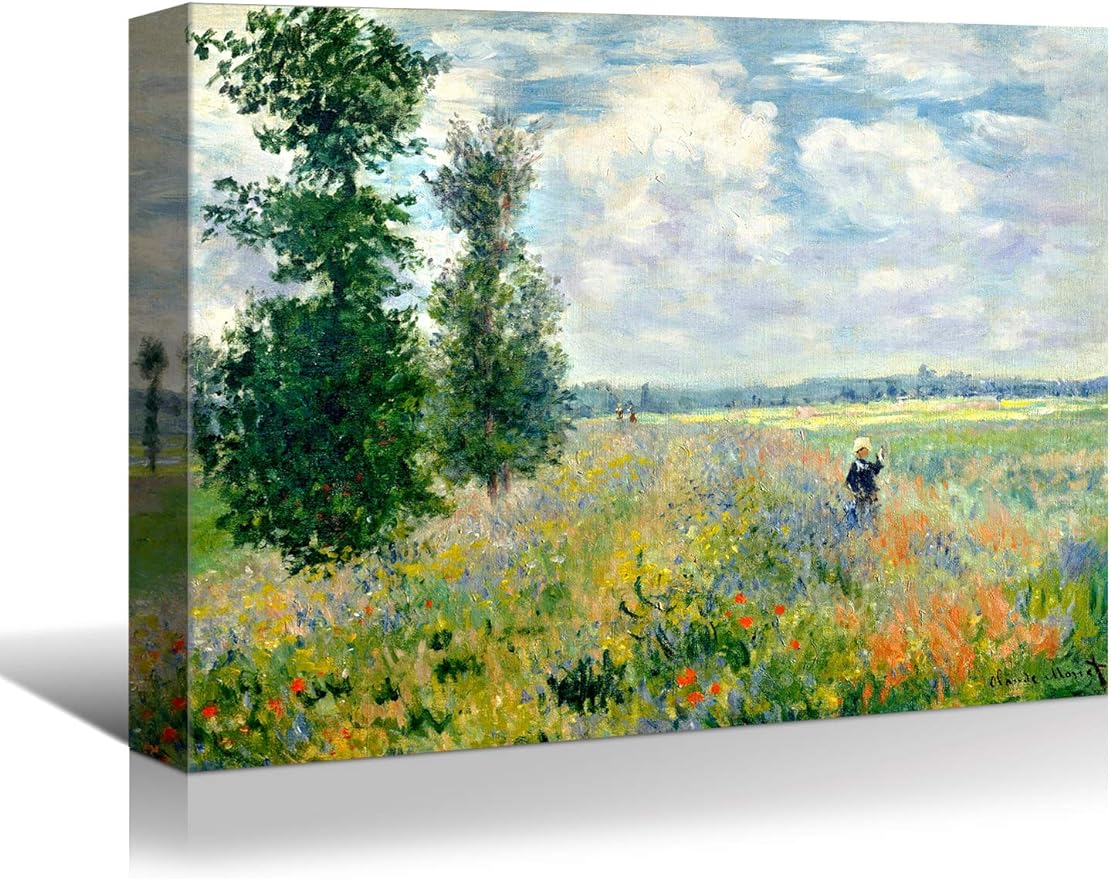 Brusheslife Canvas Art: Monet's Poppy Field of Argenteuil Reproduction