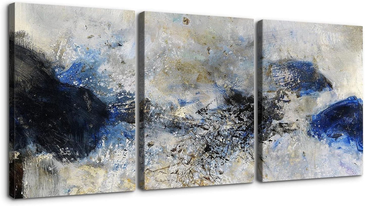 Home Wall Art: Brusheslife's Set of 3 Abstract Canvas Prints